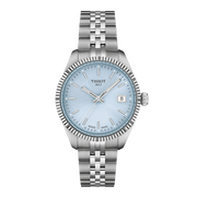 Tissot Ballade 34mm T156.210.11.091.00 - bracciale e cassa acciaio - quadrante raggi di sole azzurro con datario